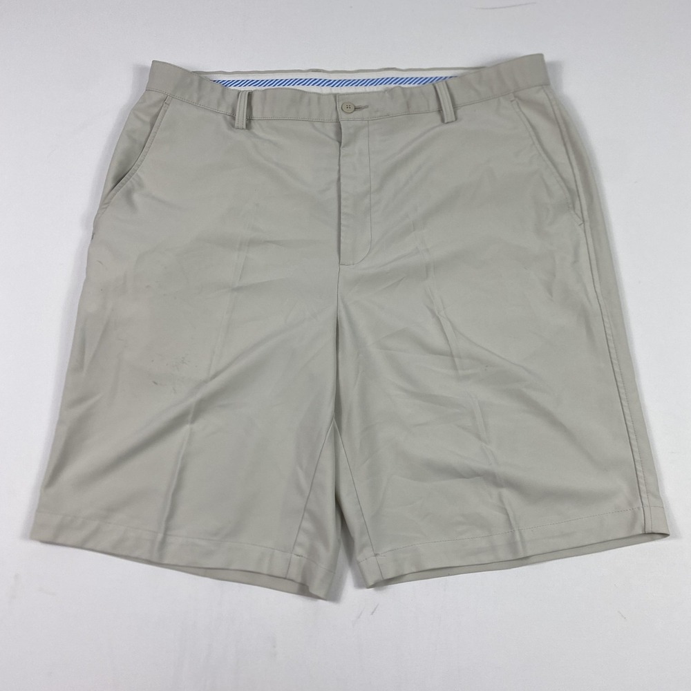 FootJoy Shorts Mens 40 Khaki Performance Stretch Flat Front Golf Lightweight